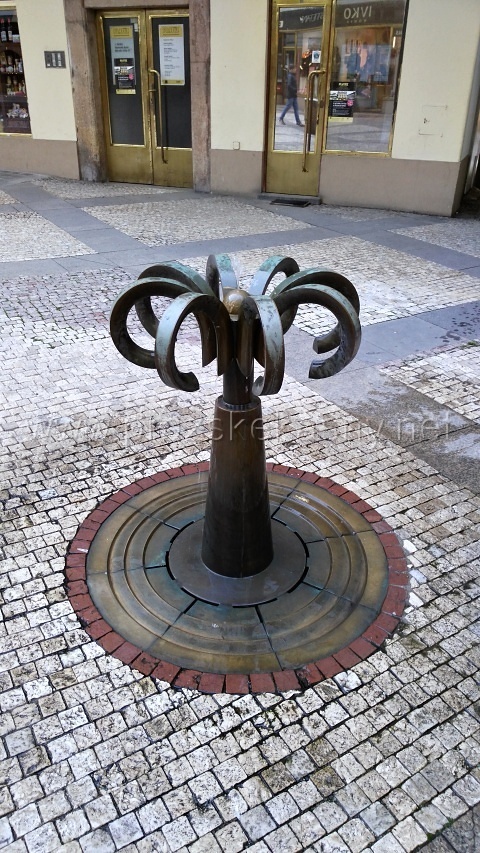 Drobná fontána v nádvoří Paláce Platýz