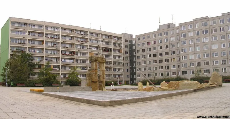 Fontána "Keltský bojovník" na sídlišti Velká Ohrada